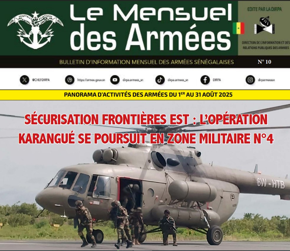 Le numéro 10 du journal "Le Mensuel des Armées sénégalaises".
